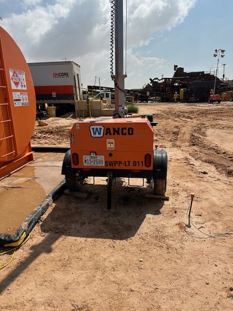 rental of a light tower on a job site