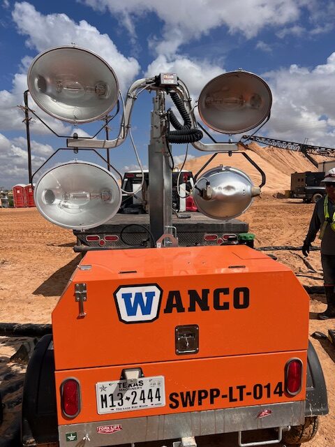 wanco light tower for rent